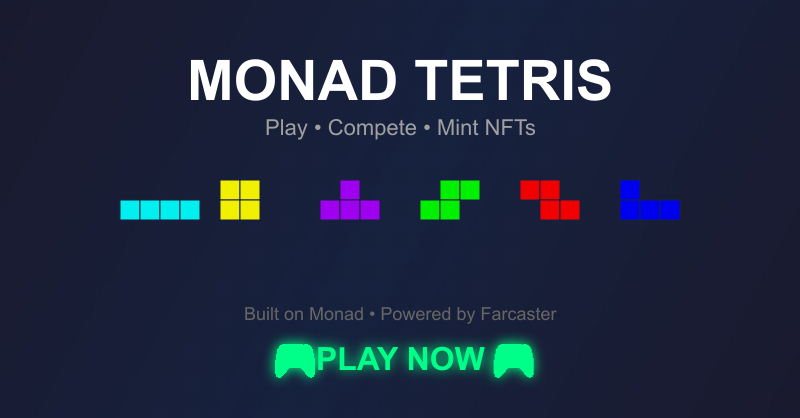 Monad Tetris - Farcaster Mini Apps